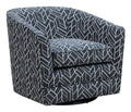Navy Swivel Accent Chair with Curved Back E692679