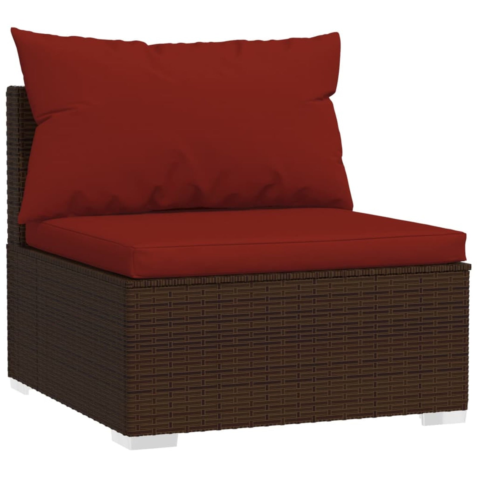 2 Piece Poly Rattan Patio Furniture Set with Cushions Y650686