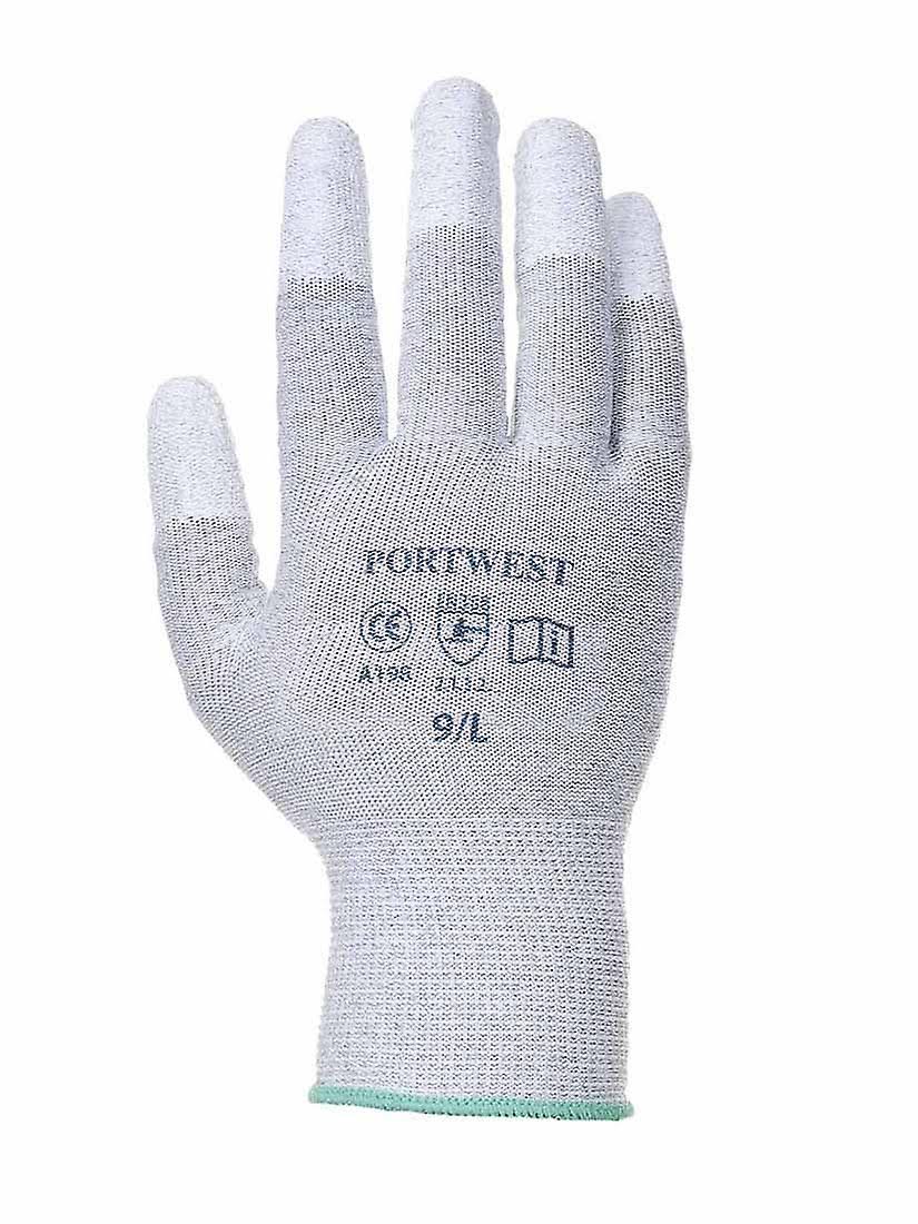 Antistatic PU Fingertip Glove Grey N48738