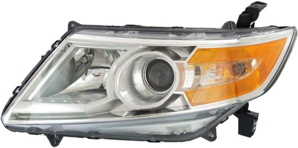 Headlight Assembly for Honda Odyssey 2011 2012 2013 Driver Side Halogen with Bulbs I423