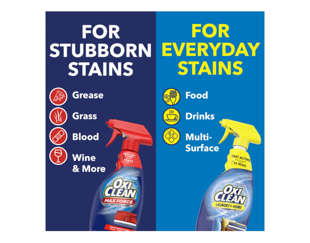 Laundry Stain Remover Spray, 12 fl oz + 48 Fl Oz Refill Bottle Kit X3697