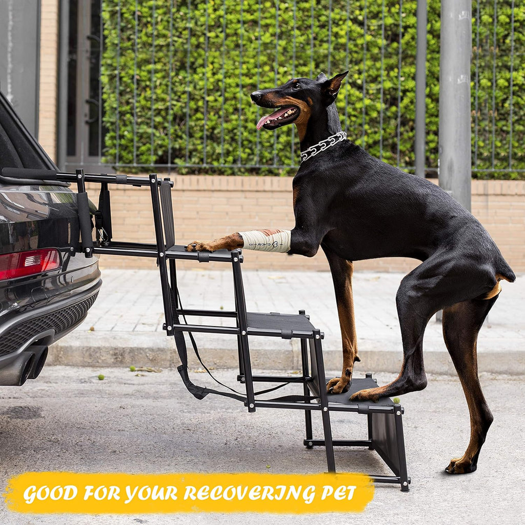 Foldable Car Dog Stairs Metal Ramp Non-Slip Pet Stairs R579