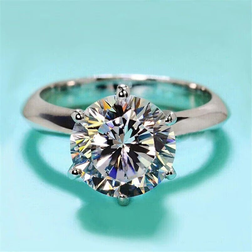 14k White Gold Solitaire Engagement Ring T2613