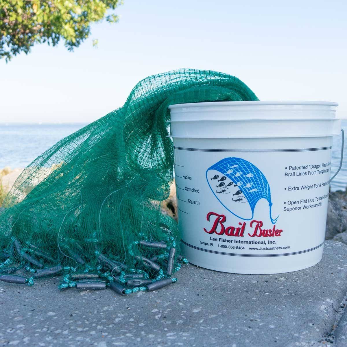 Minnow Cast Net 12 ft. Radius Green L553