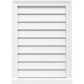 22x22W x 42x22H Vertical Surface Mount PVC Gable Vent with Brickmould U41462