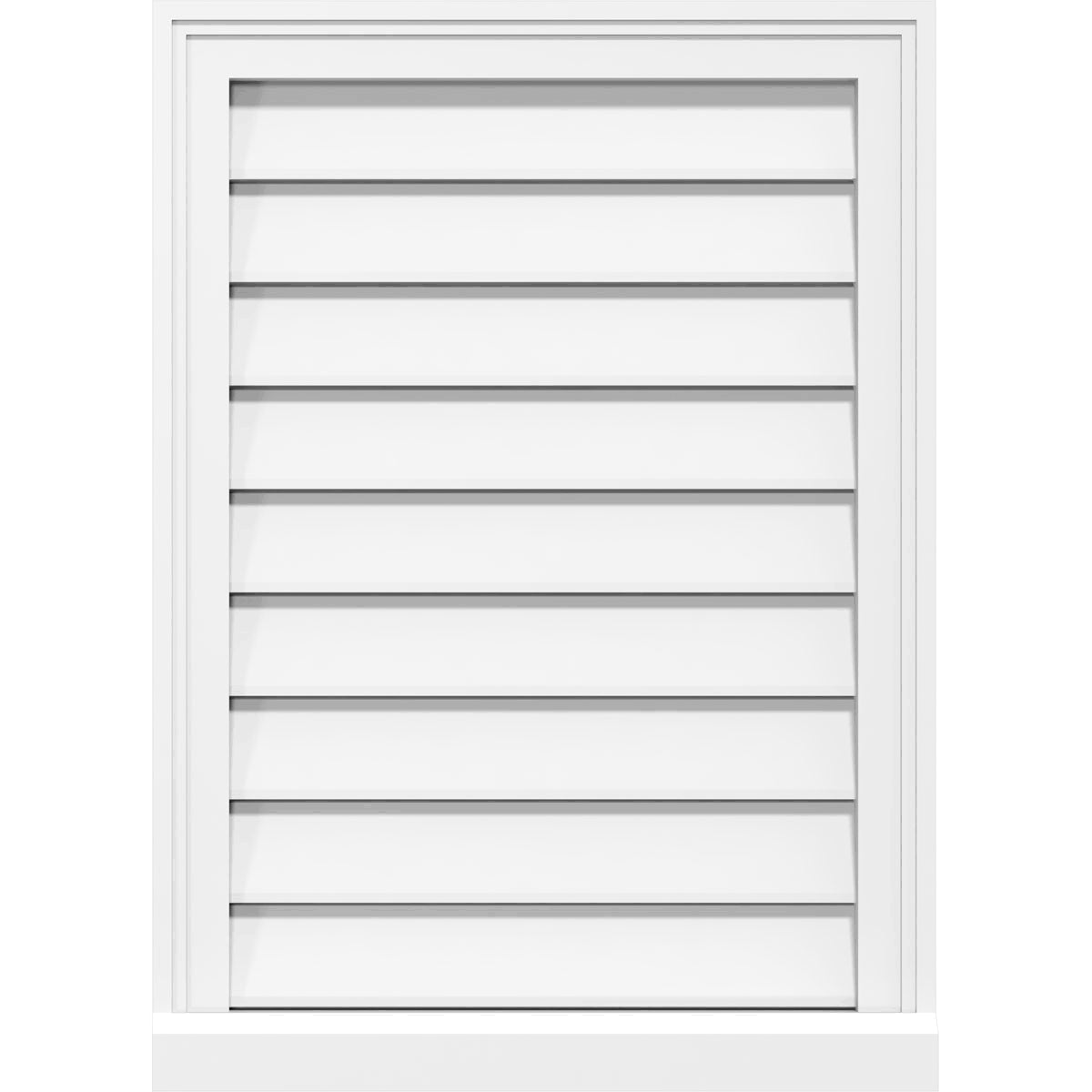 22x22W x 42x22H Vertical Surface Mount PVC Gable Vent with Brickmould U41462
