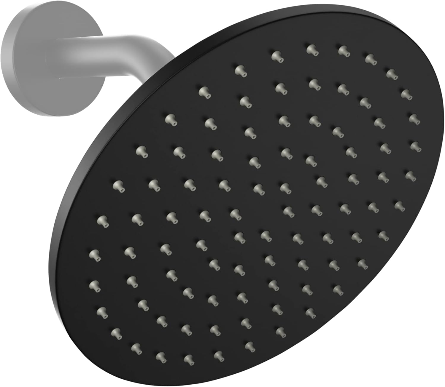 Matte Black 8 Inch Rain Shower Head, 2.5 GPM, Pack of 2 X11039