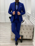 Royal Blue 3 Piece Slim Fit Suit D2573