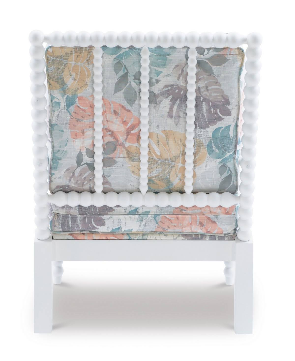 White Spindle Wood Frame Chair M1071