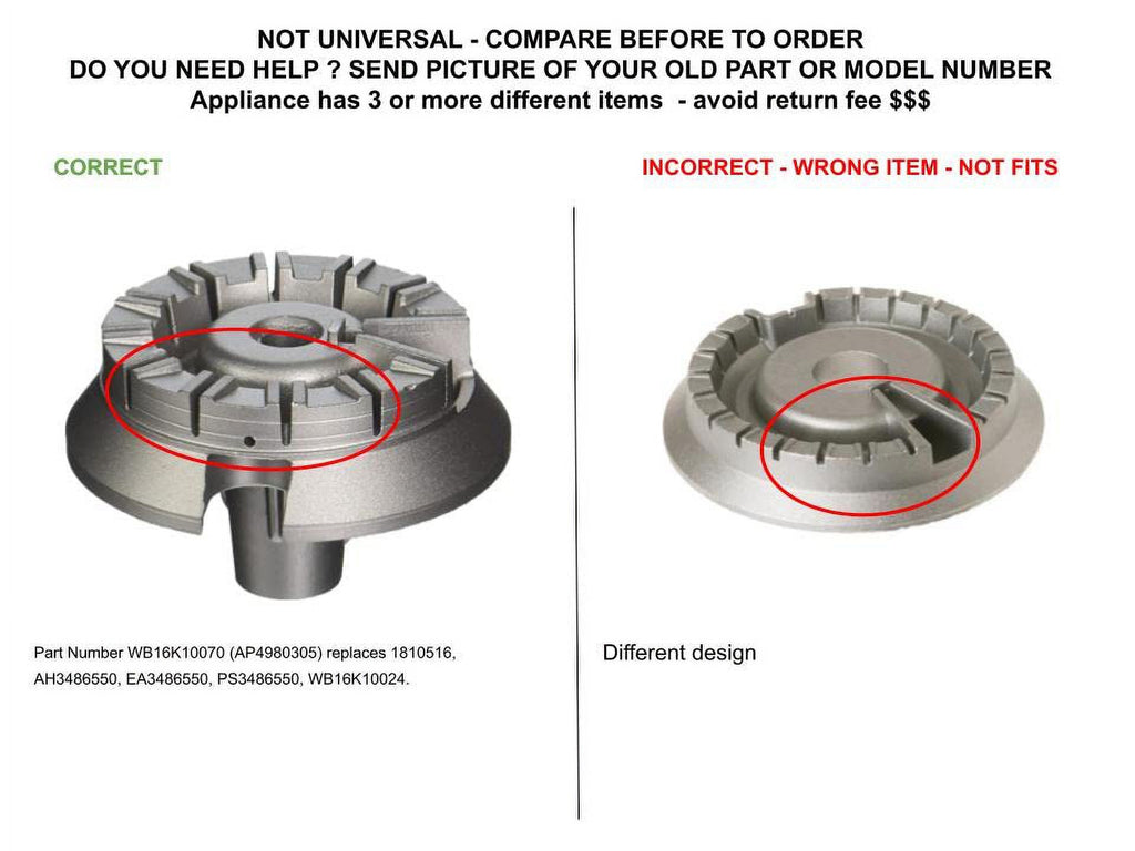 Range Small Burner Replacement for GE M6235