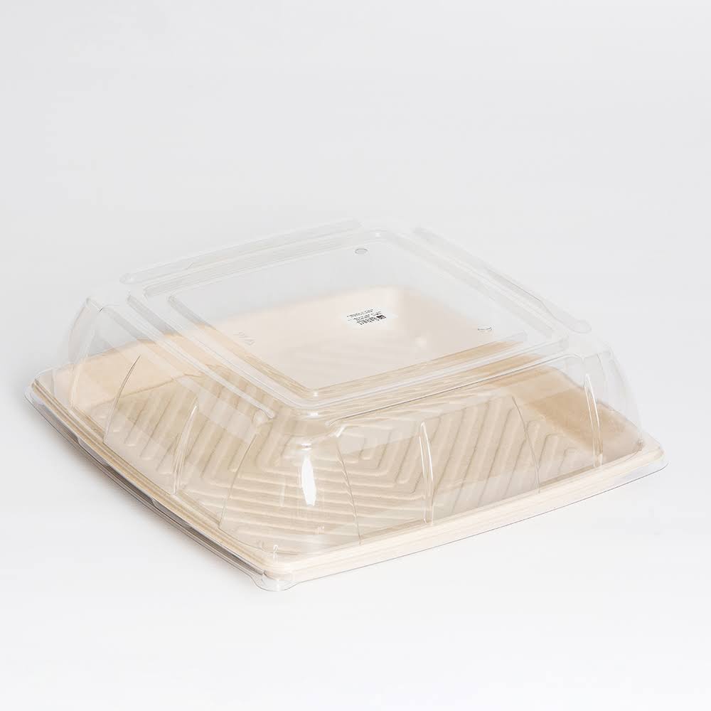 Beige 14 x 14 inch Square Food Platter Tray, 25/Case L37709