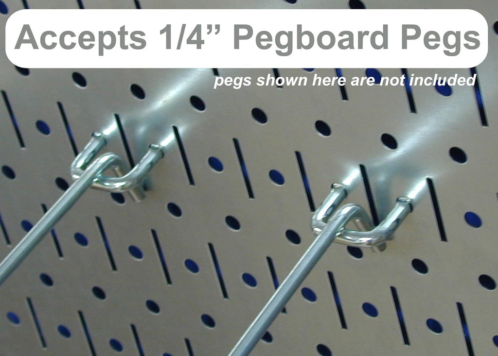 4-Feet Metal Pegboard Tool Organizer Kit with Galvanized Toolboard and Black Accessories U1956