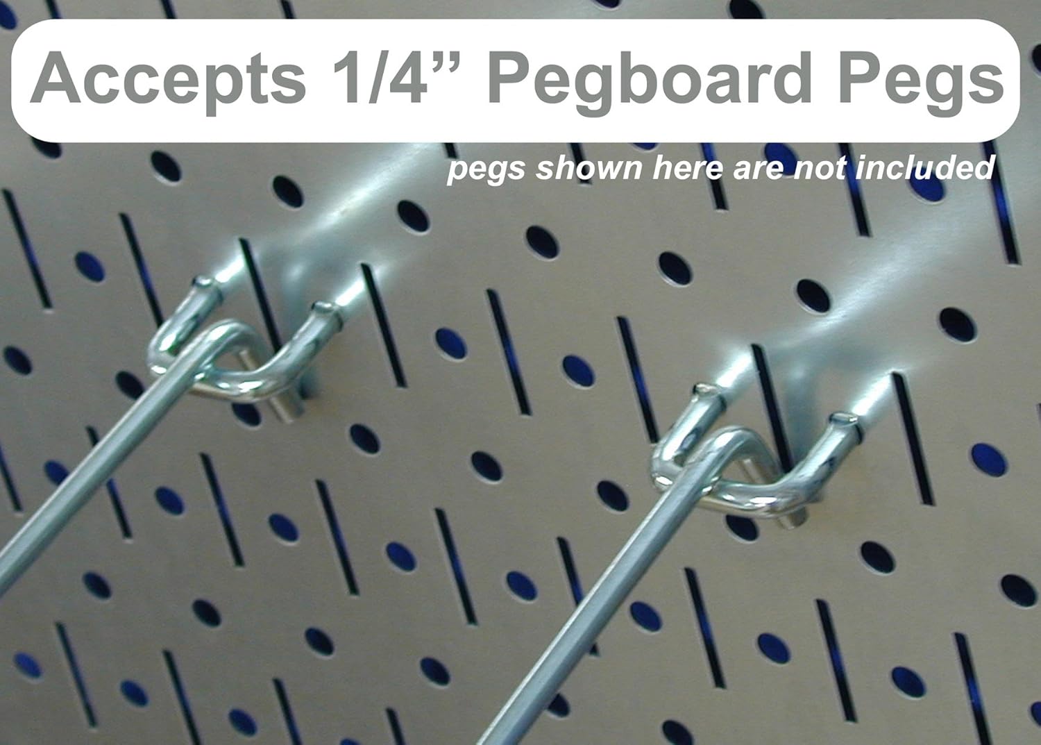 4-Feet Metal Pegboard Tool Organizer Kit with Galvanized Toolboard and Black Accessories U1956