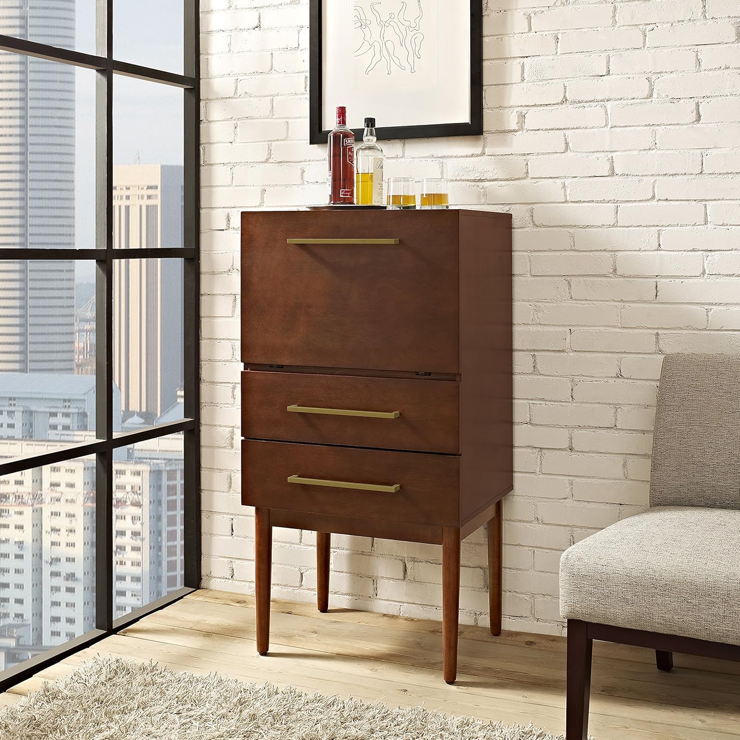 Vintage Mahogany Spirit Cabinet Q92947