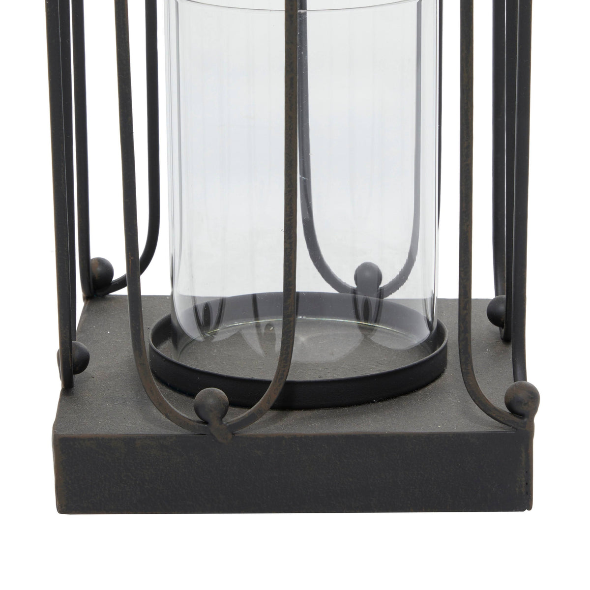 Metal Glass Candle Lantern Set of 2 K931