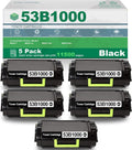 5 Pack Black High Yield Remanufactured Toner Cartridge D27889
