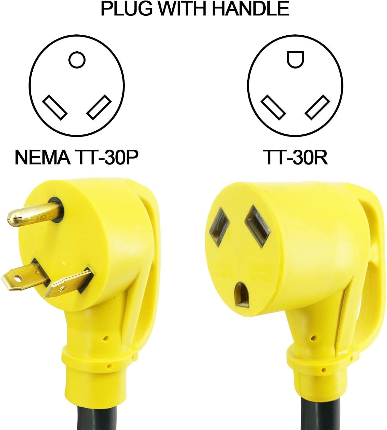 30 Amp RV Extension Cord 50 Feet Yellow R207394