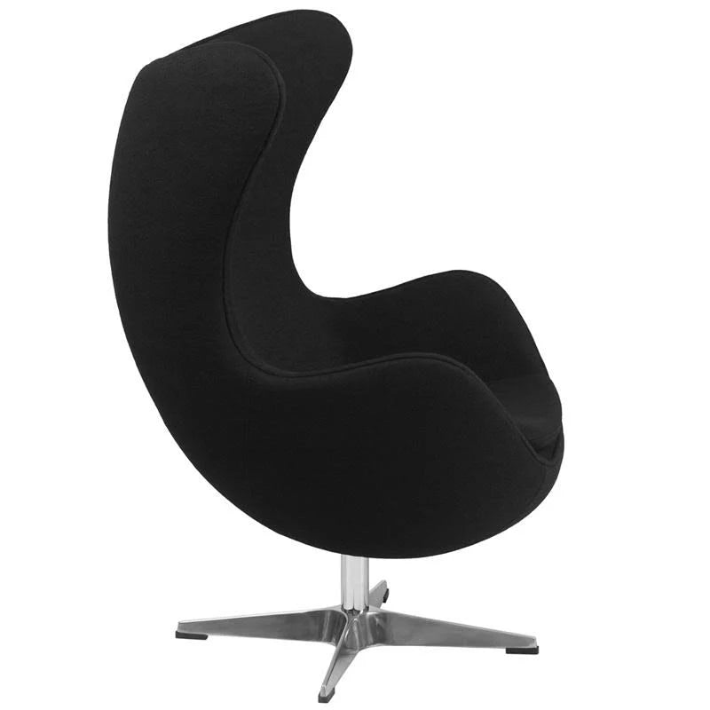 Gold Leather Egg Chair with Tilt-Lock Mechanism N249089