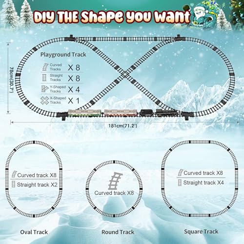 Remote Control Train Set with Track and Carriages V4313