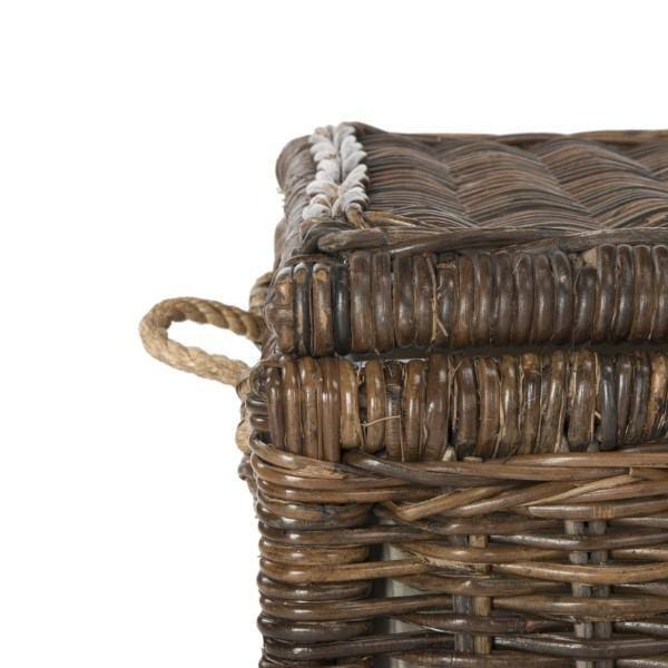 Brown Wicker Storage Trunk P301089