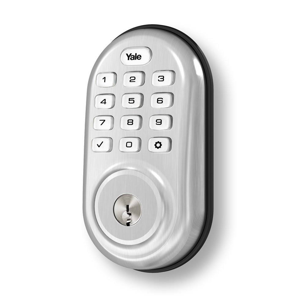 Satin Nickel Finish Push Button Deadbolt with Bluetooth R3659