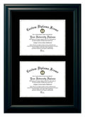8.5x11 Double Degree Satin Black Black Silver Mats Certificate Frame N673481