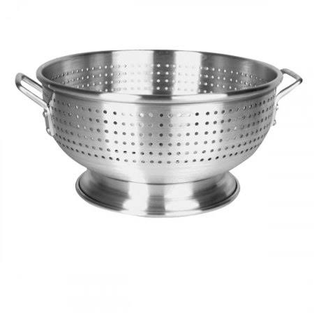 Silver 16 qt Aluminum Colander with Handle, Pack of 2 J5497