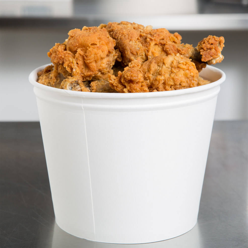 83 oz White Paper Bucket (Case of 100) X86676
