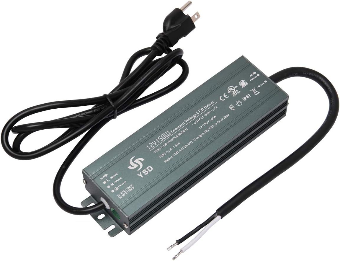 12V 200W LED Driver Transformer, IP67 Waterproof Constant Voltage Power Supply W818