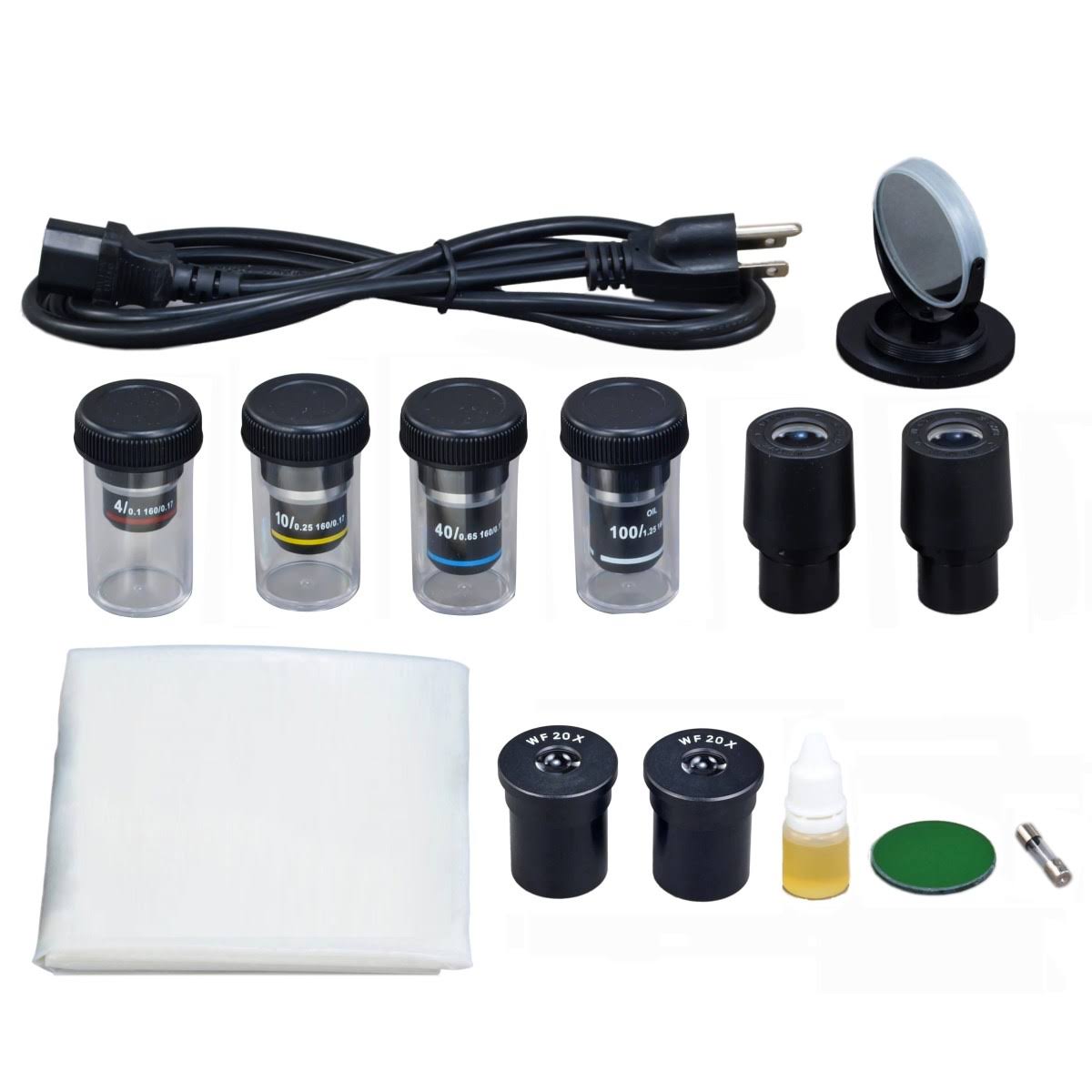40X-2000X Binocular Laboratory Compound LED Microscope with Phase Contrast Kit H1110