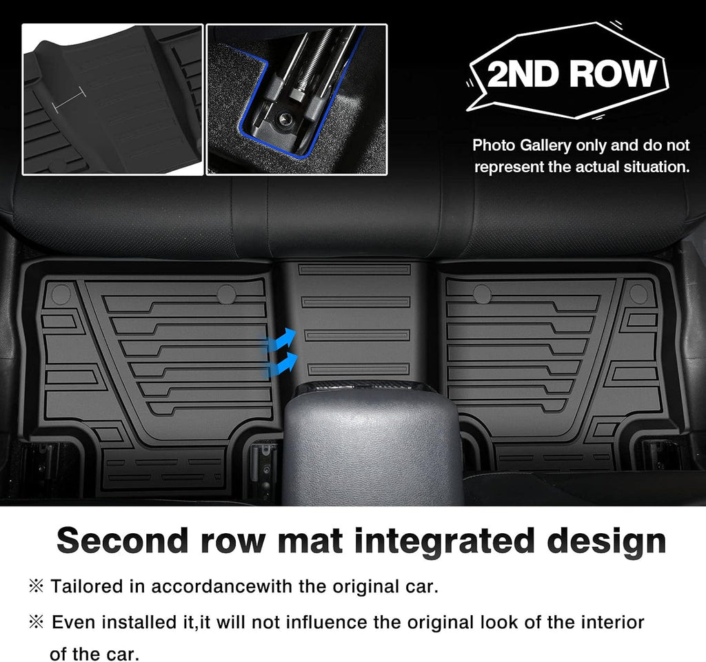 Custom Fit All-Weather TPE Floor Mat Liners Front & Rear Row Full Set S276271