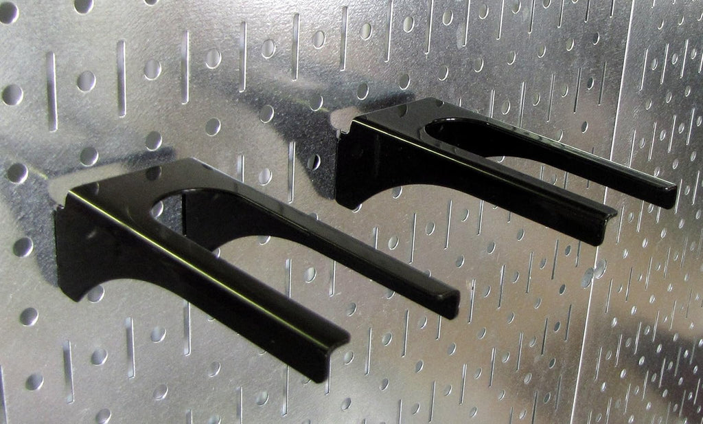 4-Feet Metal Pegboard Tool Organizer Kit with Galvanized Toolboard and Black Accessories U1956