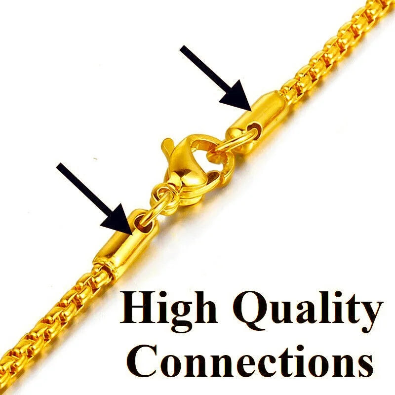 18k Gold Plated Dragon Link Chain 24" Pendant Necklace Y927554