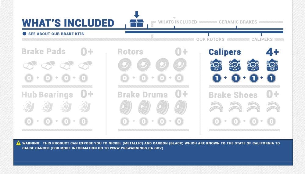 Red Powder Coated Caliper Assembly Set Kit B583