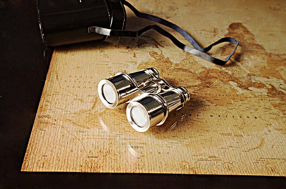 Brass Binocular with Leather Case Q650396