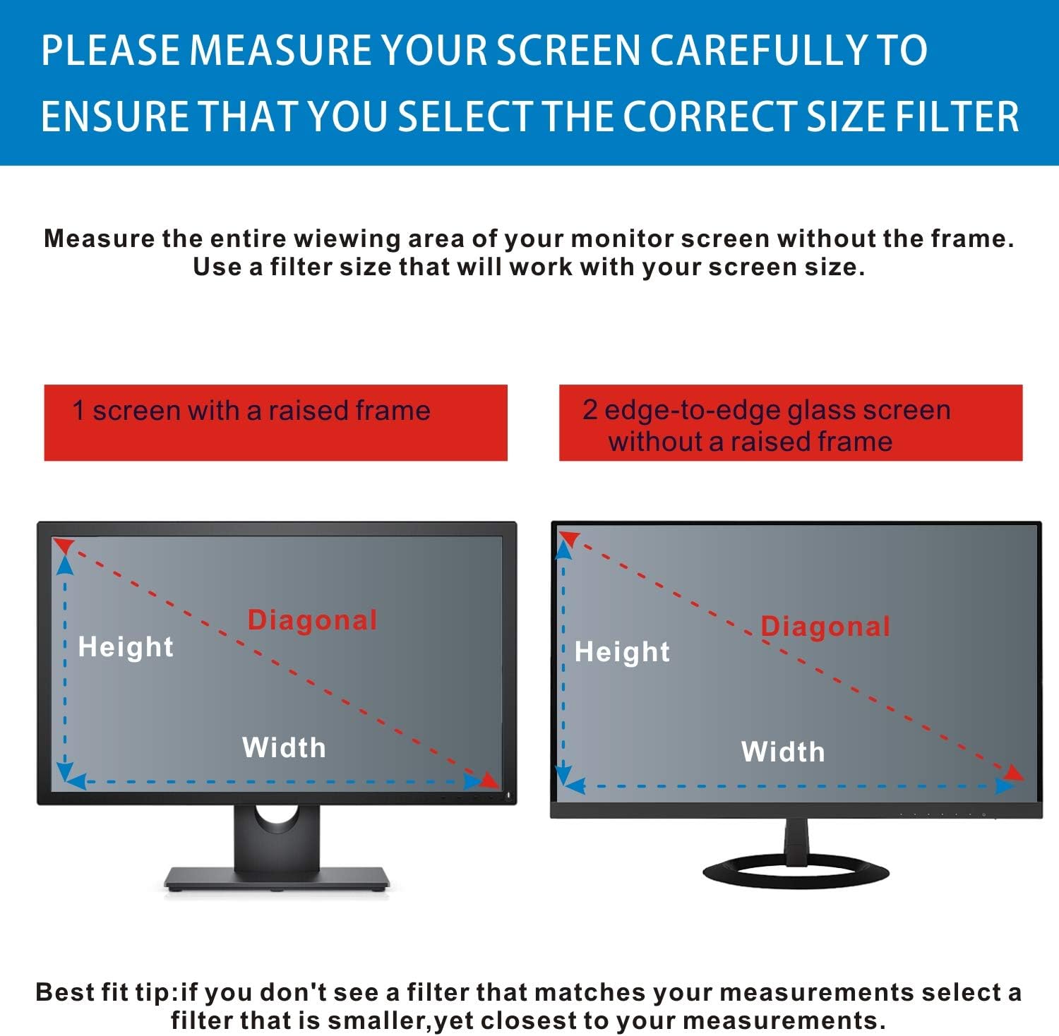 18.5-inch Widescreen Privacy Screen Filter, Pack of 2 S881688