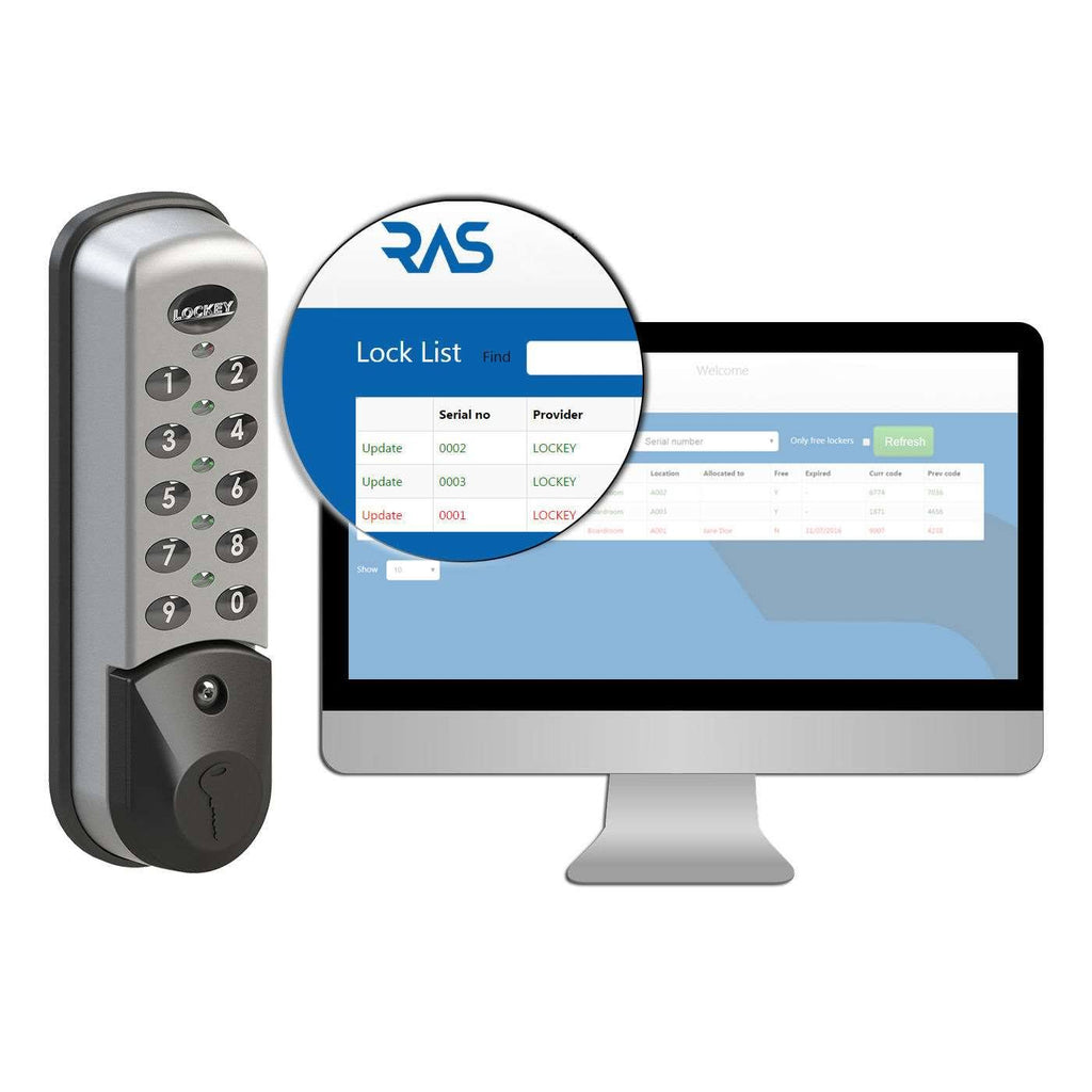 Digital Combination Cabinet and Locker Lock Silver L622960
