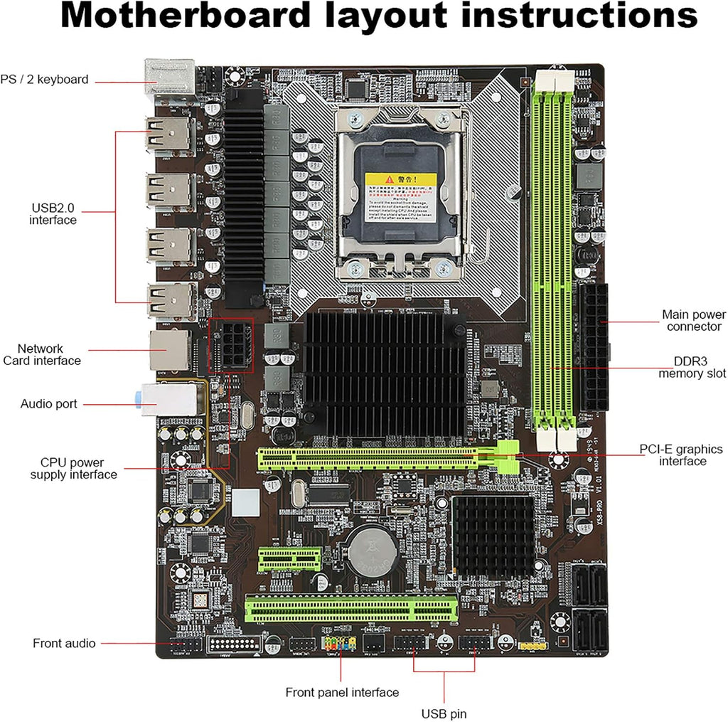 LGA1366 X58 Computer Motherboard X6089
