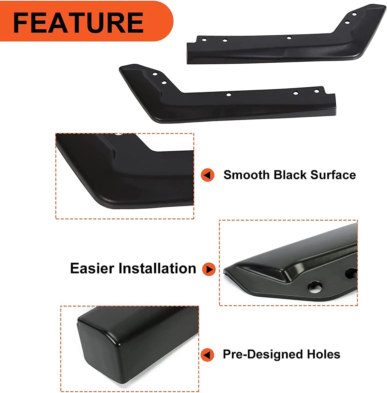 2Pcs Rear Bumper Lip Spoiler Valance Cover G52025