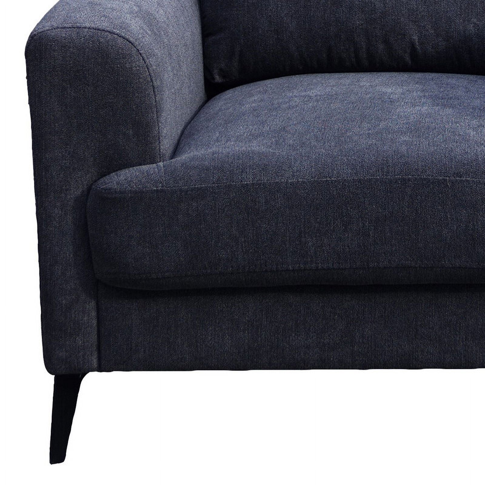 Black Chenille Sofa Loveseat Chair Set V667