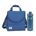 Blue Reusable Lunch Bag and 16 fl oz Stainless Steel Water Bottle Bundle Q147685