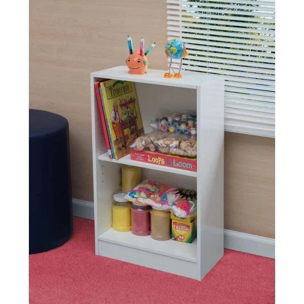White Wood Grain Two-Shelf Bookcase T430
