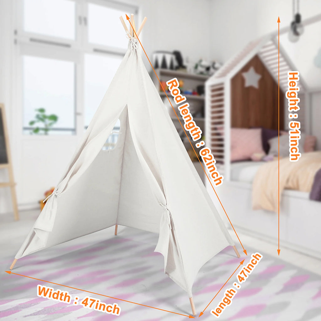 Canvas Teepee Play Tent for Kids M6891