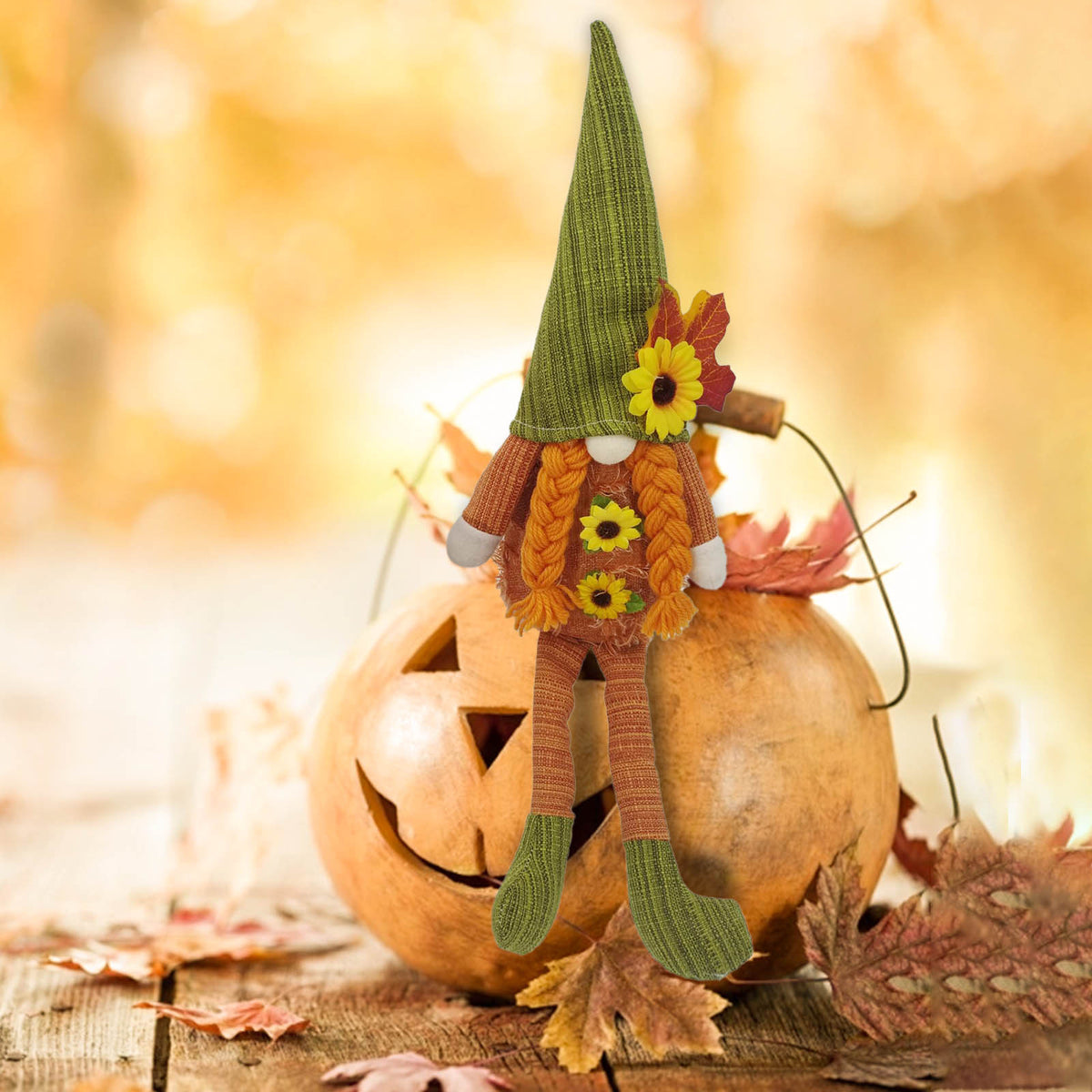 2PCS Sunflower Gnome Doll Home Decor S7118