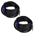 Pair of 50 Foot 12 Gauge Speakon to 1/4 inch Speaker Cables T880