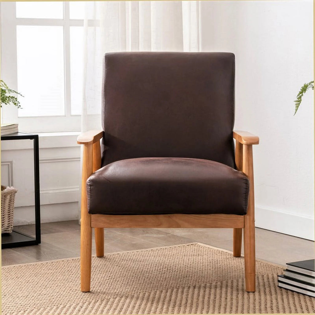 Brown Tufted Accent Chair H252736