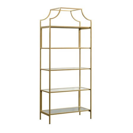 Satin Gold Finish Bookcase U299970