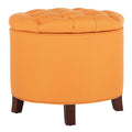 Tangerine Tufted Storage Ottoman Z197801