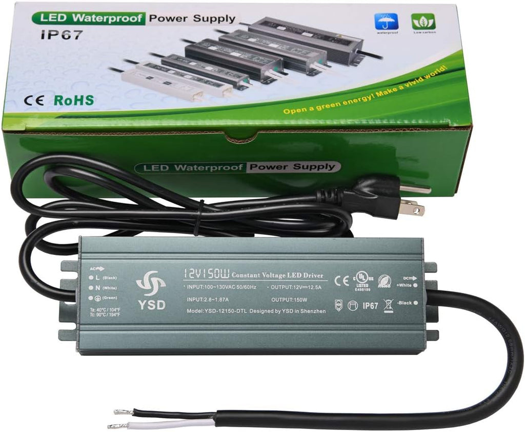 12V 200W LED Driver Transformer, IP67 Waterproof Constant Voltage Power Supply W818