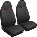 Black Faux Leather Front Seat Covers Pack of 2 Z985693
